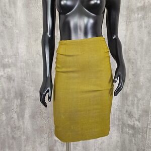 Elegant Mustard Pencil Skirt